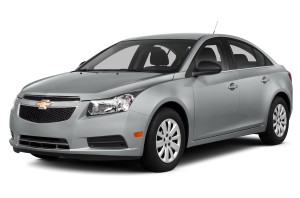 White Chevrolet Cruze with white background