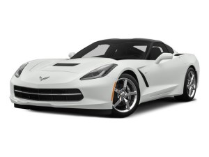 White Chevrolet Corvette with white background