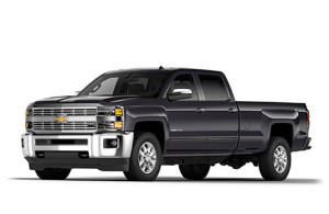 Black Chevrolet Silverado with white background