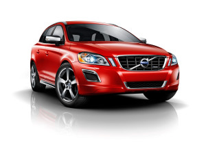 Red 2015 Volvo-XC60 with white background