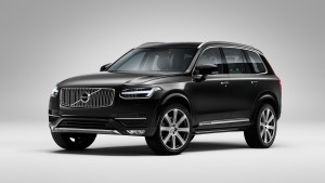 Black 2015 Volvo XC90 with white background